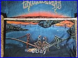 Vintage 90 San Fran Bridge Grateful DEAD L T SHIRT WILD OATS Excellent Condition