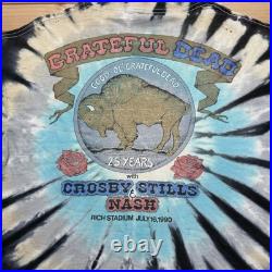Vintage 90's 1992 Grateful Dead Buffalo Dead Crosby Stills Nash Shirt Size Large