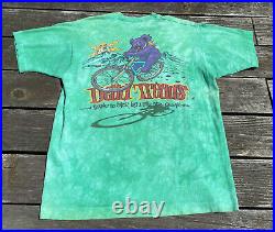 Vintage 90's Dead Treads Mountain Biking Grateful Dead Bear T Shirt Large