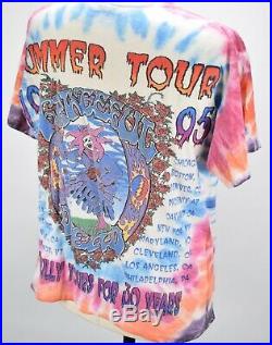 Vintage 90's Grateful Dead 1995 30 Yr Anniv. Tour Rock All Over Print T Shirt XL