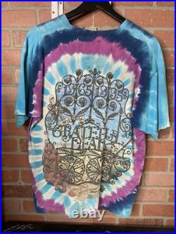 Vintage 90's Grateful Dead Liquid Blue T-Shirt Vtg Tiedye Band Tee Medium