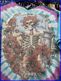 Vintage 90's Grateful Dead Liquid Blue T-Shirt Vtg Tiedye Band Tee Medium