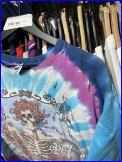 Vintage 90's Grateful Dead Liquid Blue T-Shirt Vtg Tiedye Band Tee Medium