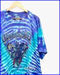 Vintage 90's Grateful Dead Polo Tie Dye T-shirt XL