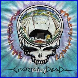 Vintage 90's Grateful Dead Shoreline Amphitheater California Tie Dye Shirt Large