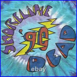 Vintage 90's Grateful Dead Shoreline Amphitheater California Tie Dye Shirt Large