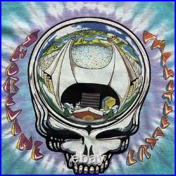 Vintage 90's Grateful Dead Shoreline Amphitheater California Tie Dye Shirt Large