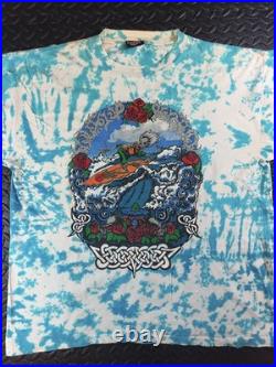 Vintage 90's Skeleton Surfer Crystal Rain Grateful Dead Style Single Stitch