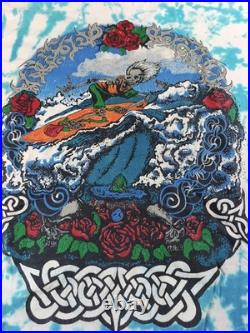 Vintage 90's Skeleton Surfer Crystal Rain Grateful Dead Style Single Stitch