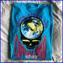 Vintage 90s 1993 Grateful Dead Tour T Shirt Rainforest Dunk Jerry Garcia Tee NOS