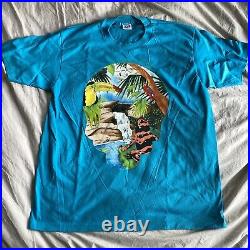 Vintage 90s 1993 Grateful Dead Tour T Shirt Rainforest Dunk Jerry Garcia Tee NOS