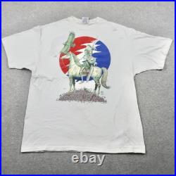 Vintage 90s 1994 Grateful Dead Summer Tour T Shirt White XL Single Stitch Native