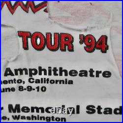 Vintage 90s 1994 Grateful Dead Summer Tour T Shirt White XL Single Stitch Native