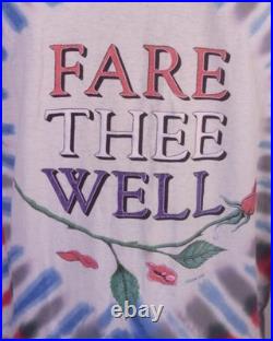 Vintage 90s Delta Tag single stitch 1995 Grateful Dead T-Shirt Fare Thee Well L