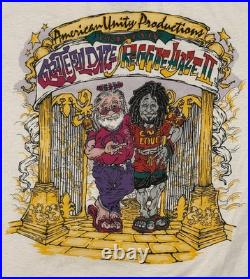 Vintage 90s Grateful Daze/Reggae Haze II Shirt Large Marley Jerry Austin Texas