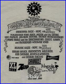 Vintage 90s Grateful Daze/Reggae Haze II Shirt Large Marley Jerry Austin Texas