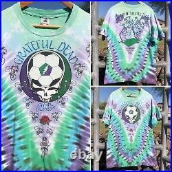 Vintage 90s Grateful Dead 1990 Velodrome Los Angles Tour Band Tie Dye T Shirt XL