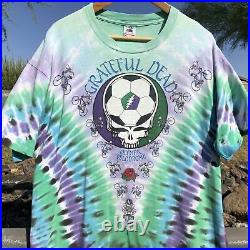 Vintage 90s Grateful Dead 1990 Velodrome Los Angles Tour Band Tie Dye T Shirt XL
