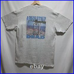 Vintage 90s Grateful Dead Absolutely Dead Rare T Shirt XL Gray Absolut Vodka