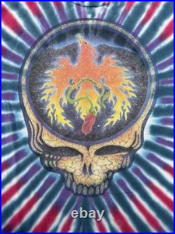 Vintage 90s Grateful Dead Band Tee Tie Dye Steal Your Face Phoenix Music Shirt L