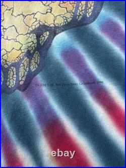 Vintage 90s Grateful Dead Band Tee Tie Dye Steal Your Face Phoenix Music Shirt L