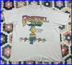 Vintage 90s Grateful Dead Bart Dead Head T-Shirt Mens Size XL