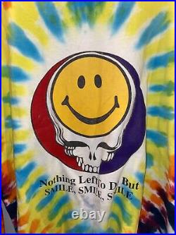 Vintage 90s Grateful Dead Bertha Skull Smiley Long Sleeve T Shirt vtg USA XL