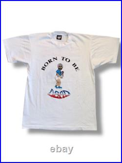 Vintage 90s Grateful Dead Born to be Dead Baby Jerry White Sreen Stars Large