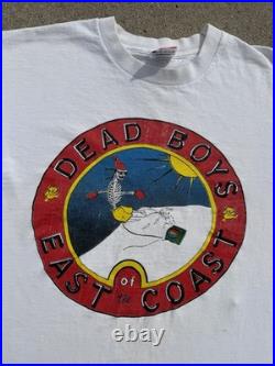 Vintage 90s Grateful Dead Boys Of The East Coast Skelton T-Shirt Large Marks