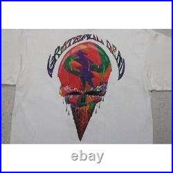 Vintage 90s Grateful Dead Chicago Dead Ice Cream 1990 Size L Rare Liquid Blue