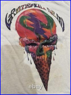 Vintage 90s Grateful Dead Chicago Dead Ice Cream 1990 Size L Rare Liquid Blue