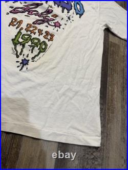 Vintage 90s Grateful Dead Chicago Dead Ice Cream 1990 Size L Rare Liquid Blue
