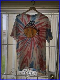 Vintage 90s Grateful Dead Inspired Smiley Tye Dye T Shirt 1995 L XL