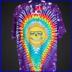 Vintage 90s Grateful Dead Jerry Jasper Sun and Moon Tie Dye T-Shirt Size XL Tee