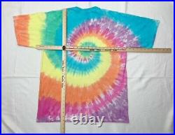 Vintage 90s Grateful Dead Liquid Blue T-Shirt XL Tie Dye Rainbow Bears 1995
