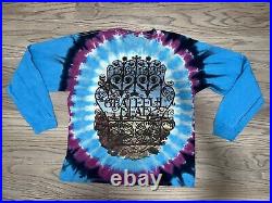 Vintage 90s Grateful Dead Liquid Blue Tie Dye Long Sleeve T-Shirt Men Sz XL 1995