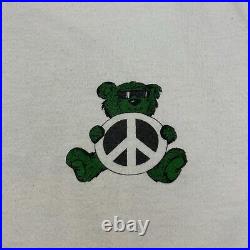 Vintage 90s Grateful Dead Peace Bear Shirt Men's XL White Single Stitch