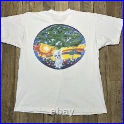 Vintage 90s Grateful Dead Peace Bear Shirt Men's XL White Single Stitch