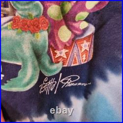 Vintage 90s Grateful Dead Pinkerton Circus Liquid Blue Tie Dye Men's L NWT