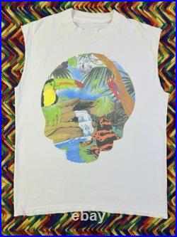 Vintage 90s Grateful Dead Spring Tour 1993 T-Shirt Rainforest Large Cut Sleeves