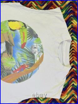 Vintage 90s Grateful Dead Spring Tour 1993 T-Shirt Rainforest Large Cut Sleeves