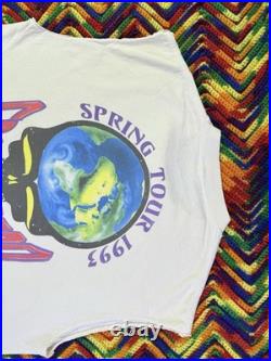 Vintage 90s Grateful Dead Spring Tour 1993 T-Shirt Rainforest Large Cut Sleeves