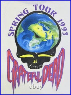 Vintage 90s Grateful Dead Spring Tour 1993 T-Shirt Rainforest Large Cut Sleeves