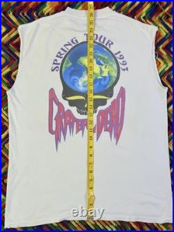 Vintage 90s Grateful Dead Spring Tour 1993 T-Shirt Rainforest Large Cut Sleeves