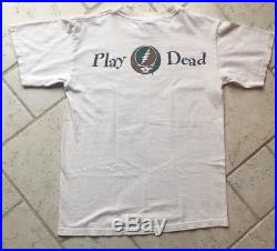 Vintage 90s Grateful Dead T shirt men Sz Small fit Bear in the woods'Play Dead