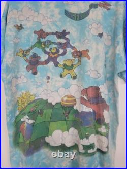 Vintage 90s Grateful Dead Tye Dye T-Shirt XL 1993 Liquid Blue Parachute Bears Vintage 90s Grateful Dead Tye Dye T-Shirt XL 1993 Liquid Blue Parachute Bears