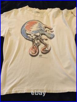 Vintage 90s Grateful Dead White Short-Sleeve Tee withSteal Your Face Sz. XL