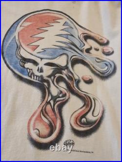 Vintage 90s Grateful Dead White Short-Sleeve Tee withSteal Your Face Sz. XL