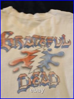 Vintage 90s Grateful Dead White Short-Sleeve Tee withSteal Your Face Sz. XL