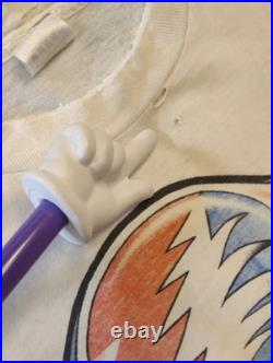 Vintage 90s Grateful Dead White Short-Sleeve Tee withSteal Your Face Sz. XL